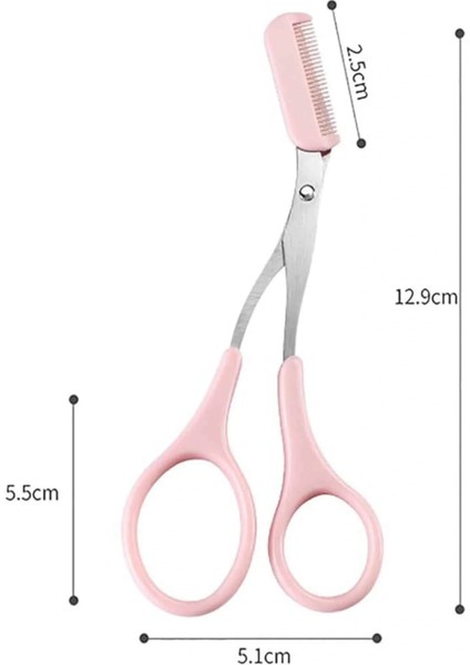 Kavisli Kaş Kirpik Düzeltici Bıyık Alma Taraklı Kaş Makası Yüz Bakım Seti Makas modelleri
