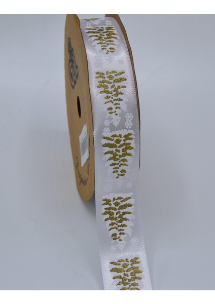 Yılbaşı Baskılı Kurdele 2.5 cm