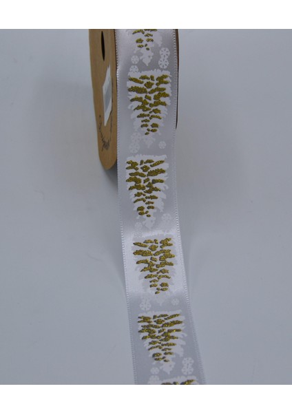 Yılbaşı Baskılı Kurdele 2.5 cm modelleri