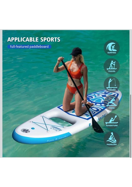 Tiki Panorama Şişme Sup Board/stand Up Paddle Board 320X85X15 cm Beyaz Mavi fırsatları