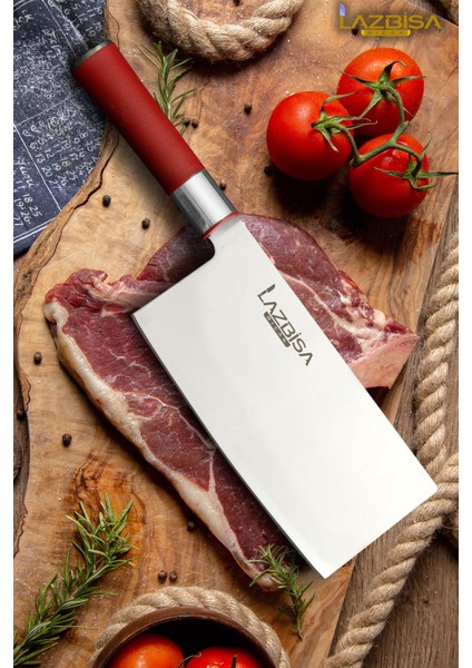 Red Craft Serisi Mutfak Bıçak Uzakdoğu Şef Bıçağı Et Ekmek Sebze Salata Şef Bıçağı Hds-37