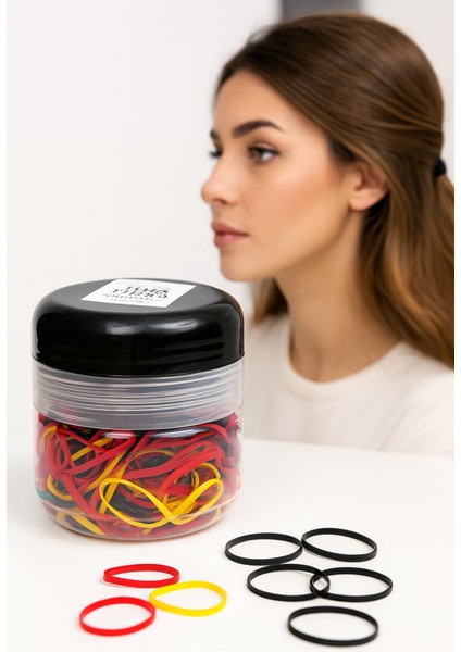 Silikon Saç Tokası Saç Lastiği Mini Elastik Toka 1000 Adet 2 Renk 722297 modelleri