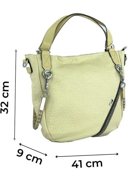 Kadın Büyük Boy El ve Omuz Çantası Bej Kb 26459 fiyatları