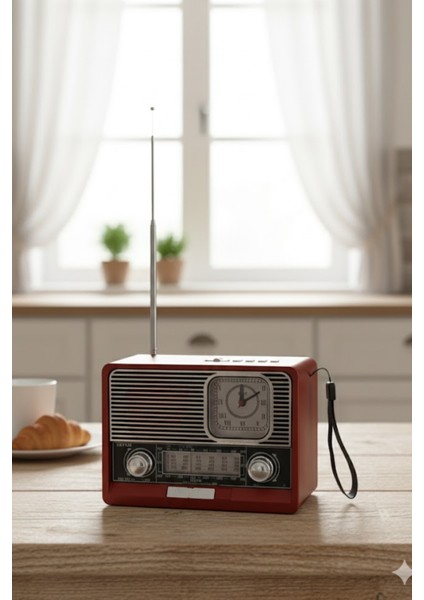 Kbroad KTF-1647 Kahverengi Nostaljik Ahşap Görünümlü Fm Radyo | Usb/tf Kart Mp3 El Feneri modelleri