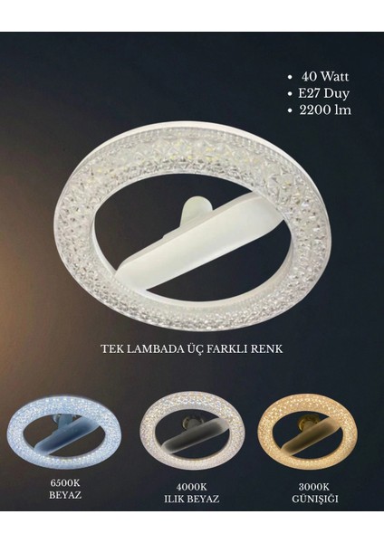 Osaka Kristal Simit LED Ampul 40 Watt E27 Duy - 3 Renk