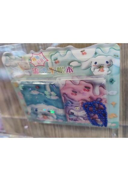 Kuromi ve Sanrio Figürlü Sulu Kapak Mini Not Defteri 2 Li Set (5cm*4cm)