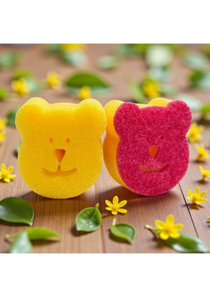 Technow Sponge Çift Taraflı Gülen Yüz Çok Amaçlı Sihirli Bulaşık Süngeri 2 Adet indirimleri