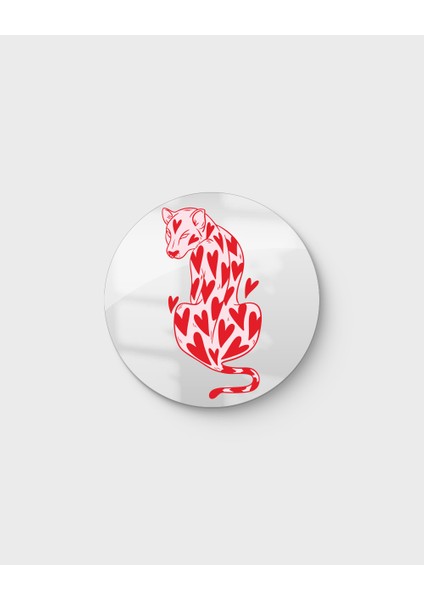 Mood Ayna Love Panther - Tasarım Ayna, Pinterest Dekoru, Dekoratif Baskılı Ayna, Yazılı Ayna