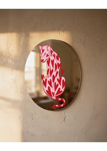 Mood Ayna Love Panther - Tasarım Ayna, Pinterest Dekoru, Dekoratif Baskılı Ayna, Yazılı Ayna modelleri