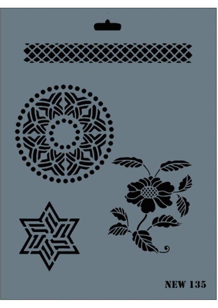 Rich New Seri N-135 Stencil 35X25 cm