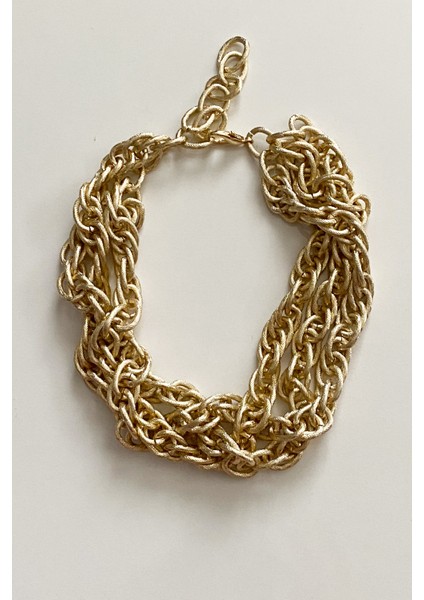 Dokulu Kalın Zincir Choker Kolye modelleri
