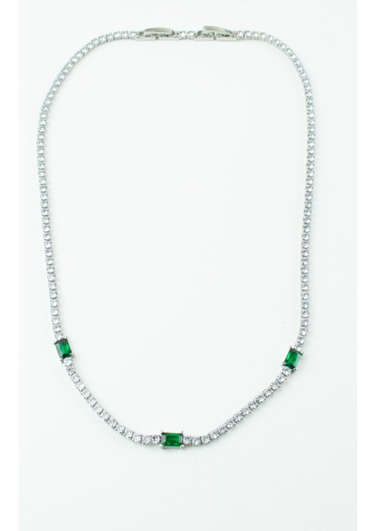 Suyolu Yeşil Kristal Detay Kolye fırsatları