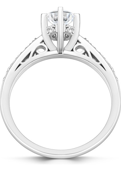 0,63 Karat Kolu Taşlı Tektaş Pırlanta Yüzük modelleri