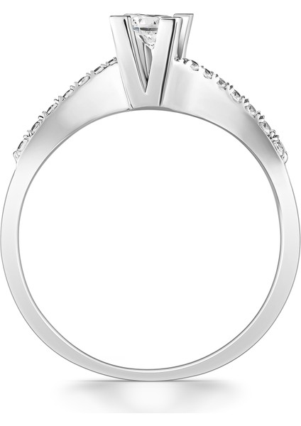 0,23 Karat Kolu Taşlı Tektaş Pırlanta Yüzük modelleri