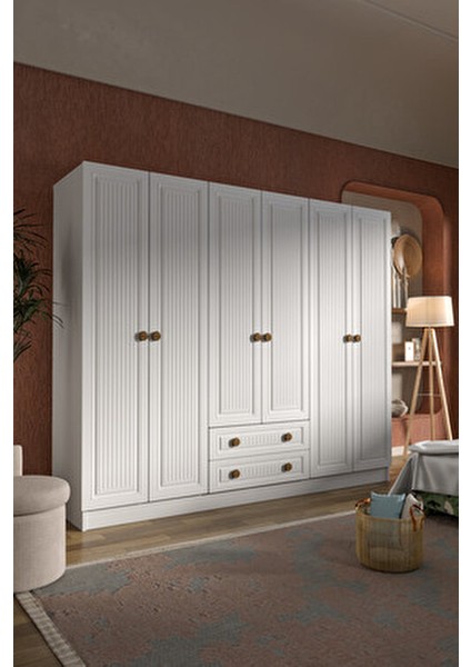 Bohem 6 Kapak 2 Çekmece Mdf Kapak Gardırop fırsatları