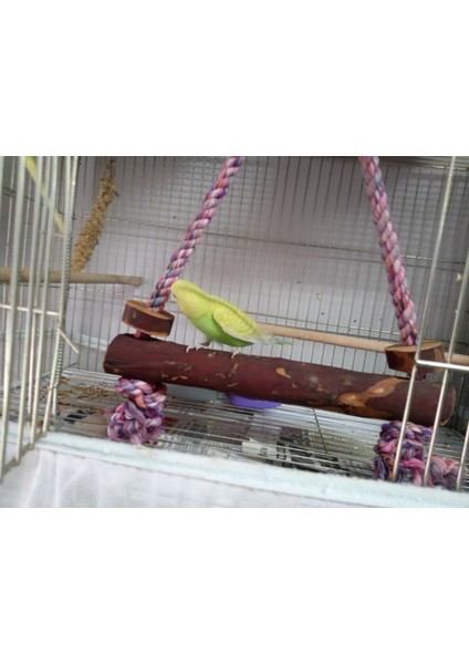 Tüm Türlere Uygun %100 Doğal Muhabbet Kuşu Salıncak 31 cm+1 ADET İYOTLU ENERJİ BLOK fiyatları