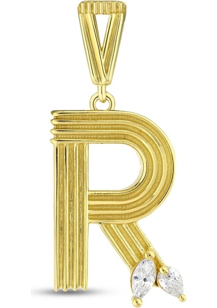 Altın R Harf Kolye Ucu - 14K fiyatları