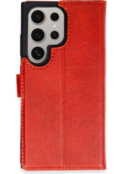 Samsung Galaxy S24 Ultra Kılıf Trend S Plus Kapaklı Kılıf - Kırmızı - FKU7204-9768