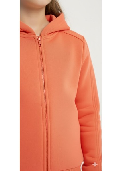 3 Iplik Şardonlu Kapüşonlu Eşofman Takımı 2'li I Çocuk Takım Cepli Kapüşonlu I Fermuarlı Takım fiyatları