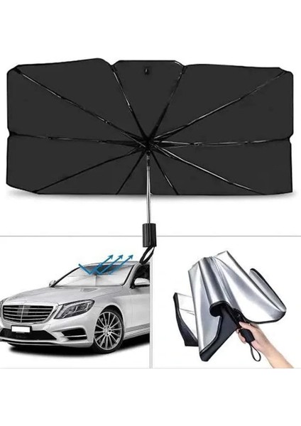 Yeni Nesil Tüm Araç Modellerine Uygun Oto Şemsiye Katlanabilir Uv Işınlarına Karşı