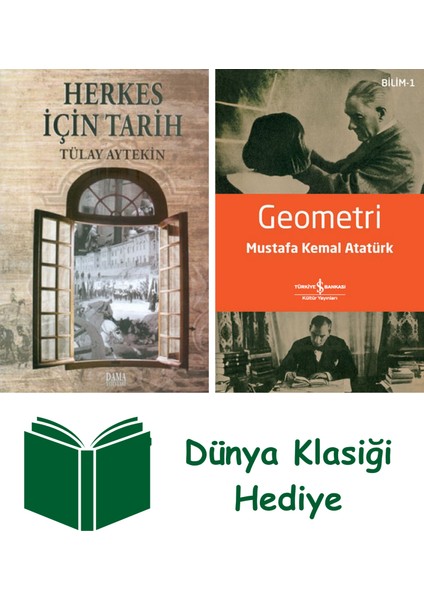 Herkes Için Tarih + Geometri + Dünya Klasiği Hediye