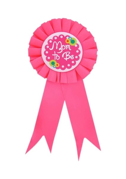 Mom To Be Yazılı Rozet Pembe Renk - Lisinya