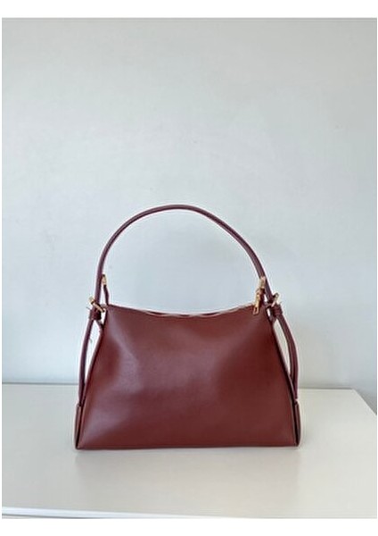 Deri Tek Askılı Klasik Günlük Baget Çanta