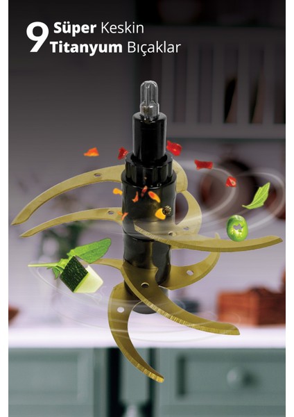 KC-8250 Gıda Öğütücü Doğrayıcı | 500W Güçlü Motor&3l Cam Kase &9 Titanyum Bıçaklı & Dokunmatik Ekran indirimleri