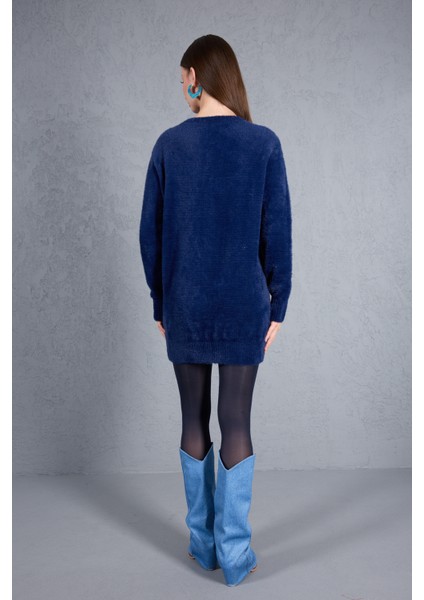 Kadın Laci Sakal Iplik Boncuk Nakışlı Bisiklet Yaka Triko Kazak fırsatları