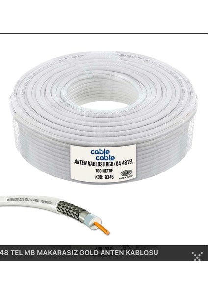 Anten Kablosu 48 Tel Gold 100 mt Rg6/u4