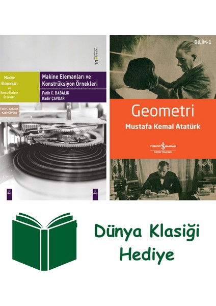Makine Elemanları ve Konstrüksiyon Örnekleri + Geometri + Dünya Klasiği Hediye
