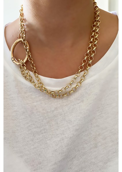 Çift Sıralı Klipsli Kolye modelleri