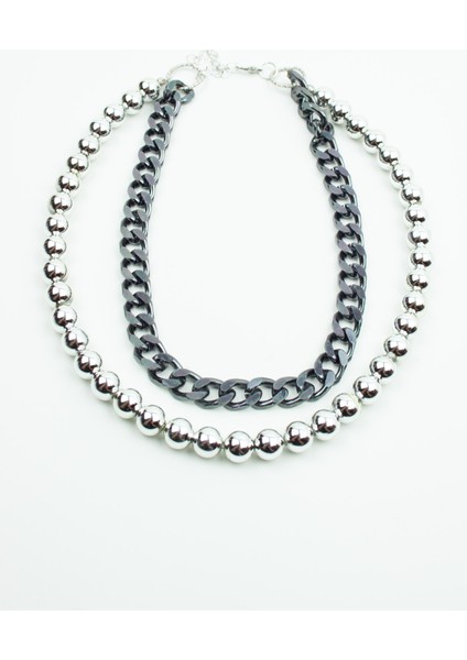 Metalize Çift Sıralı Kolye fiyatları