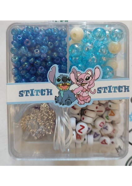Stitch Figürlü Kendin Yap Kolye Bileklik Seti AD79963