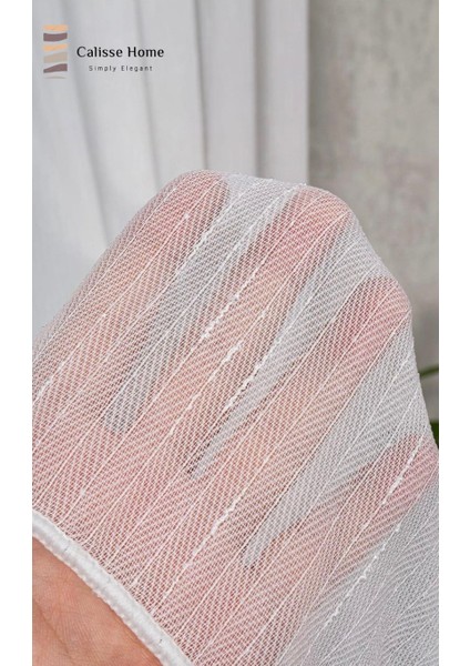 Şantuklu Balık Sırtı Tül Perde Ekru Yoğun Dokulu Ağır Gramajlı 1/3 Sık Pileli Ütü Istemez modelleri