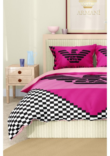 Nevresim Takımı Çift Kişilik Pamuklu Saten Kumaş 6 Parça 3D Dijital Baskı Duvet Cover Set Model No: indirimleri