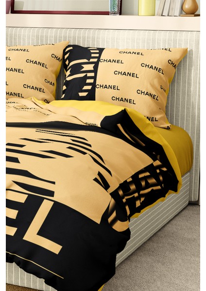 Nevresim Takımı Çift Kişilik Pamuklu Saten Kumaş 6 Parça 3D Dijital Baskı Duvet Cover Set Model No: indirimleri