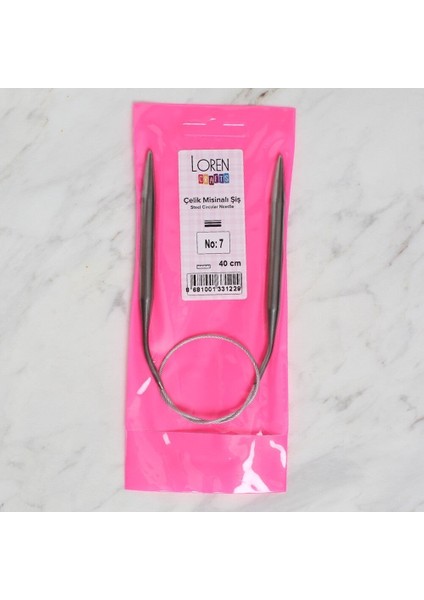 Loren Crafts 7 mm Çelik Misinalı Şiş 40 cm fırsatları