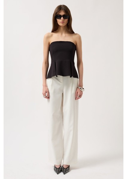 Pileli Straplez Bluz fiyatları