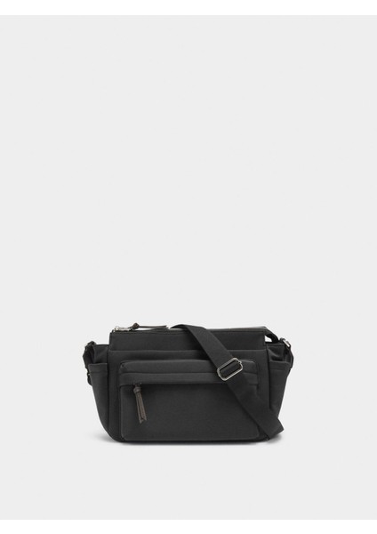 Teknik Kumaş Efektli Omuz Çantası