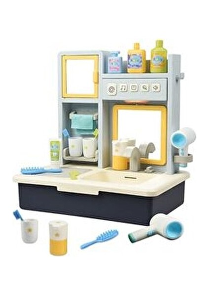 Eğitici Sesli ve Müzikli Modern Banyo Lavabo Mavi fiyatları