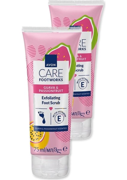 Foot Works Guava&passionfruit Ayaklar Için Arındırıcı Scrub 75ML Ikili Set