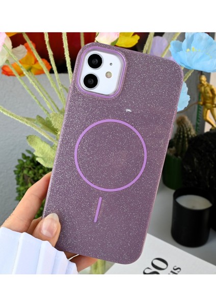 Iphone 11 Uyumlu Simli Glitter Magsafe Özellikli Darbe Önleyici Şeffaf Silikon Kılıf fiyatları
