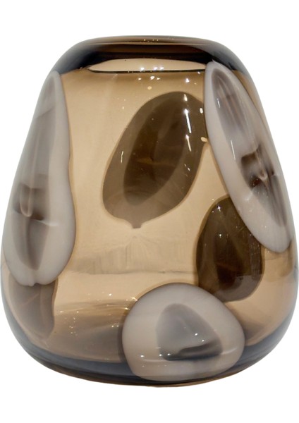 Kahve Sıcak Cam Desenli Vazo Büyük fiyatları