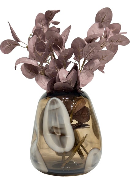 Kahve Sıcak Cam Desenli Vazo Büyük modelleri