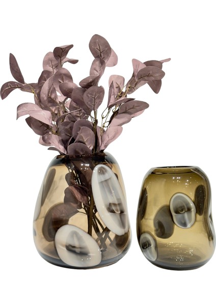 Kahve Sıcak Cam Desenli Vazo Büyük fırsatları