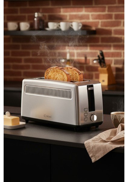 KT-6533 Paslanmaz Çelik Ekmek Kızartma Makinesi | 6 Kademe Ayar, Iptal & Buz Çözme modelleri