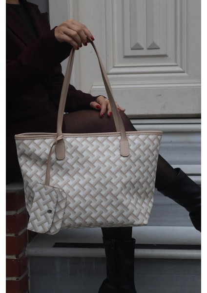 Mercia Desenli Cüzdan Detaylı Omuz Çantası