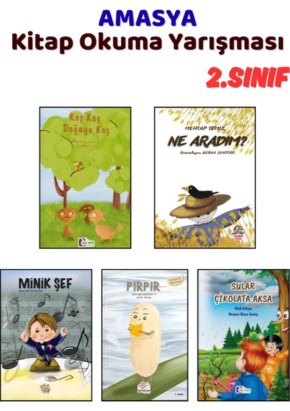 Amasya Kitap Okuma Yarışması 2.sınıf Kitapları, 5 Kitap Set, 2.sınıf Masal Öykü