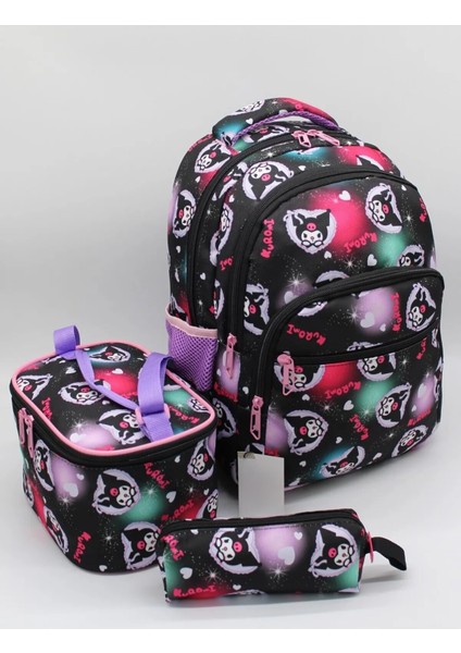 3'lü Çocuk Sırt Çantası Seti Kuromi Figürlü (Sırt Çantası /beslenme Çant. / Kalem Kutusu) UL05410 fiyatları